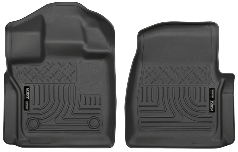 Ford F-150 Floor Liners - Front - Husky Liners - WeatherBeater - Black - `15-`23